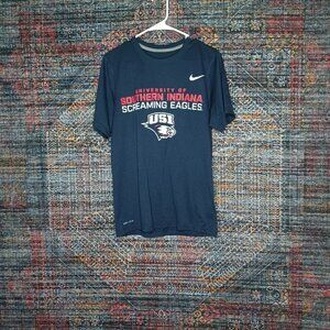 Nike mens heathered navy USI Screaming Eagles crewneck drifit tee shirt S EUC